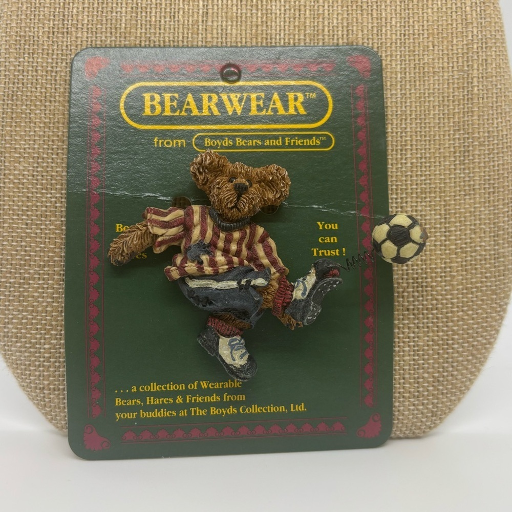 NWT Rocky Goal Kick Soccer Pin - Bearwear from Boyds Bears and Friends